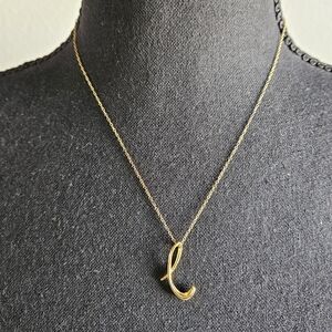 Giani Bernini 18K Gold Over Sterling Silver Intial "L" Necklace